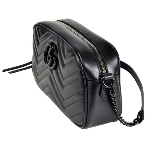 GUCCI GG Marmont Shoulder/Crossbody Black Leather/Hardware - COA included - Picture 10 of 16